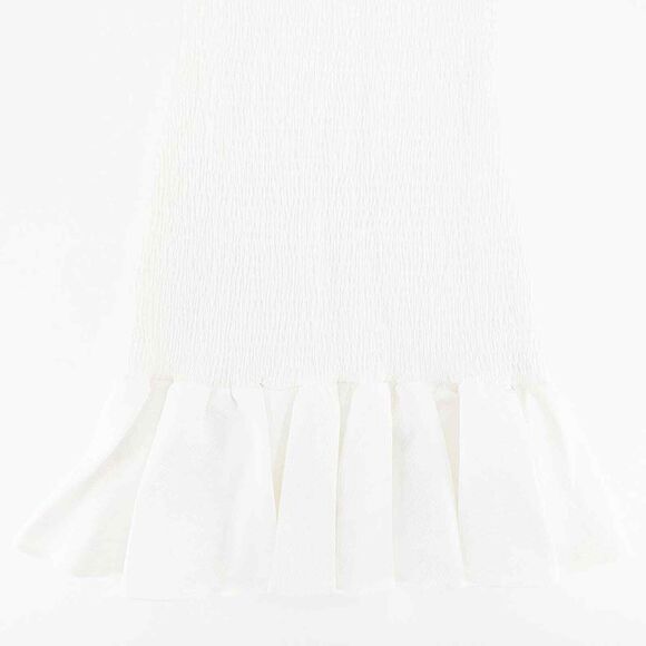 C/Meo Collective Women's Expired Sleeveless Ruffle Smocked White Dress Size 8 - Picture 5 of 10